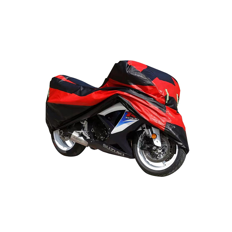 Piros és fekete színben passzoló alumínium fólia motorkerékpár borítás